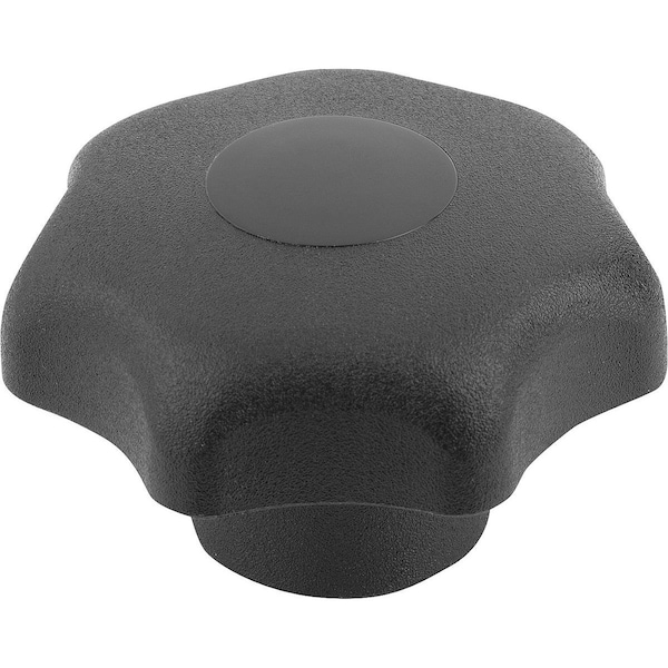 Kipp Star Grip Similar To DIN6336 With Hex Socket, D1=40 Sw=10, Form:S, Thermoplastic Black, Cap:Black K0155.810 - main